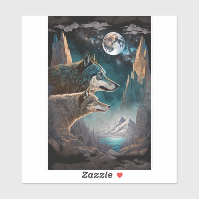 Wolves Full Moon Fantasy Landscape (Sheet)