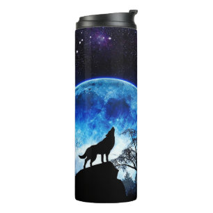 Wolves Howling At A Blue Moon Thermal Tumbler