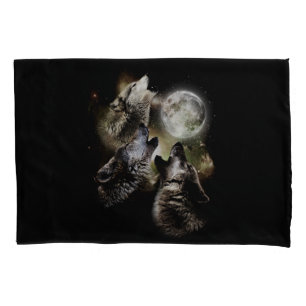 Wolves Howling Full Moon Pillowcase
