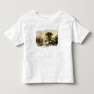 Wolves in a Winter Landscape (oil on panel) Toddler T-Shirt