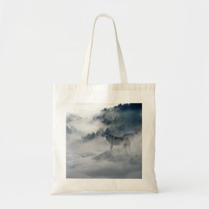 Wolves in a Winter Landscape Tote Bag