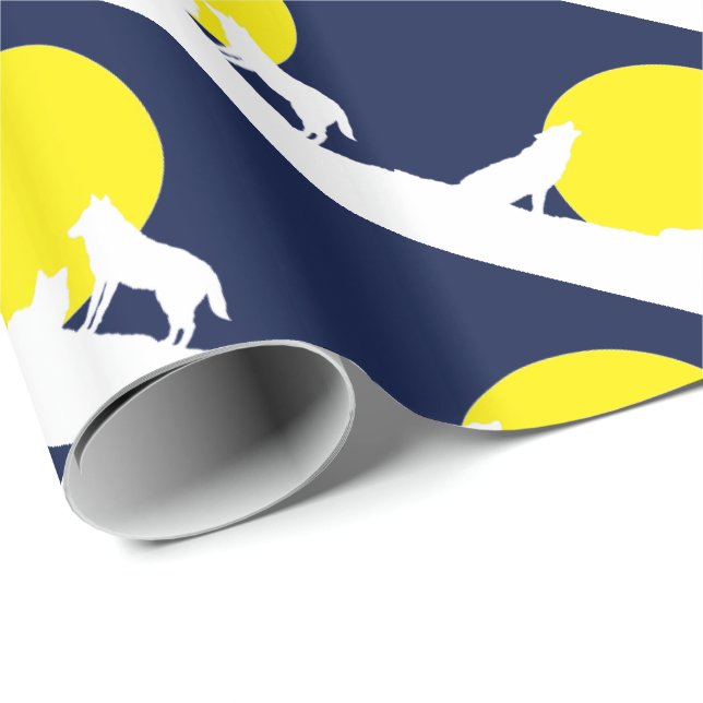 Wolves in Moonlight Wrapping Paper (Roll Corner)