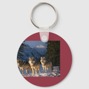 Wolves in Peace Key Ring