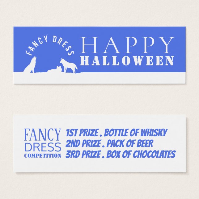 Wolves in Snow, Fancy Dress Competition Tickets (Front & Back)