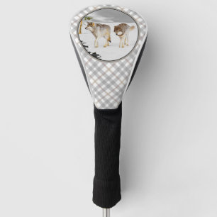 Wolves in Snow Painting - Original Wildlife Art Golf Head Cover