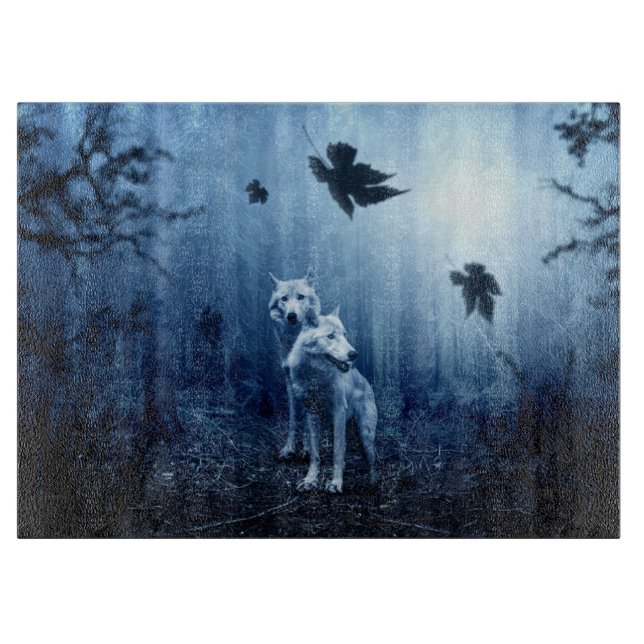 Wolves in the Forest at Dawn Cutting Board (Front)
