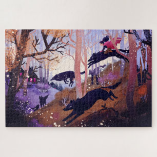 Wolves in the forest jigsaw puzzle