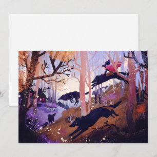 Wolves in the Forest Postcard