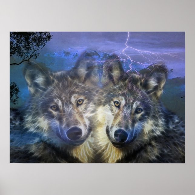 Wolves in the night poster (Front)