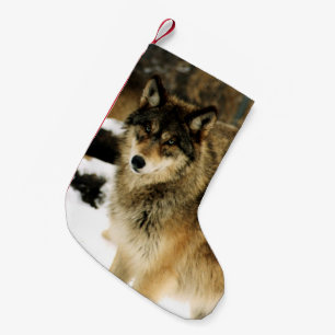 Wolves in The Snow Small Christmas Stocking