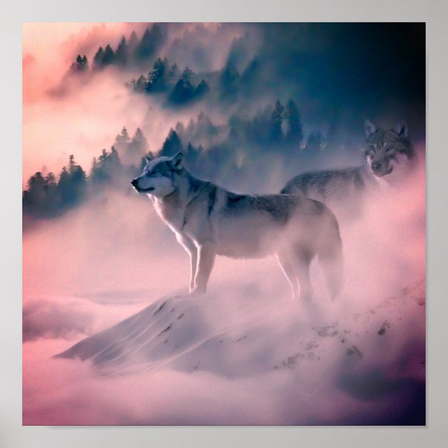 wolves in the sunrise  poster (Front)