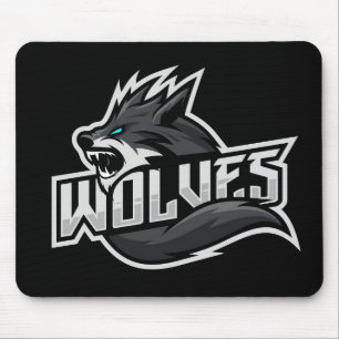 Wolves logo mouse pad