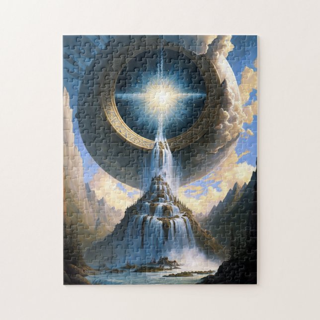 Wolves Mountain Visionary Fantasy Art Jigsaw Puzzl Puzzle (Vertical)