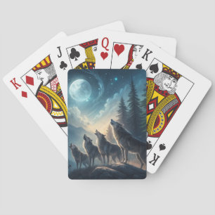 Wolves Playing Cards