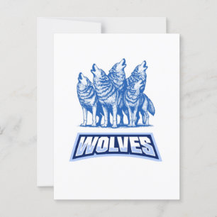 Wolves Throw Pillow Postcard