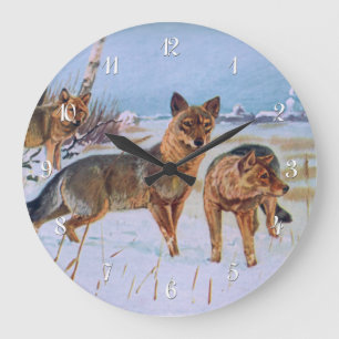 Wolves Wall Clock