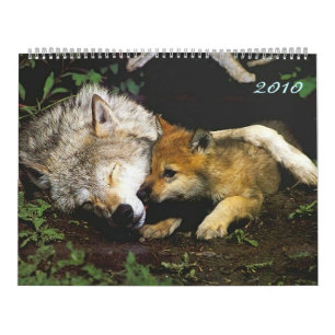 Wolves with pups 2010 Calendar