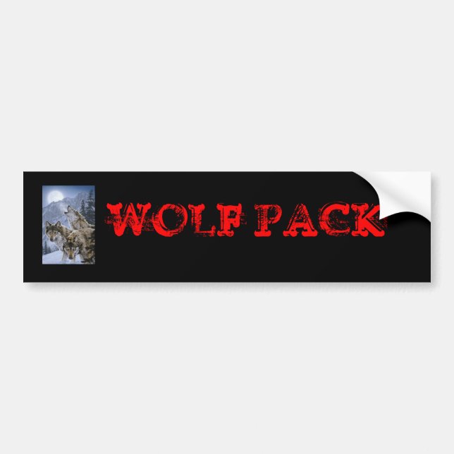 Wolves, WOLF PACK Bumper Sticker (Front)