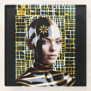 Woman 1 glass coaster