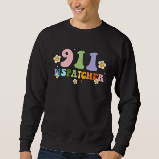Woman 911 Dispatcher Emergency Dispatcher Retro Gr Sweatshirt
