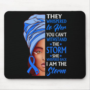 Woman Afro I Am The Storm Hydrocephalus Awareness Mouse Pad