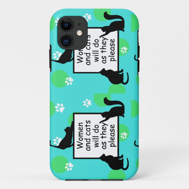 Woman and Cats will do as they Please Case-Mate iPhone Case (Back)
