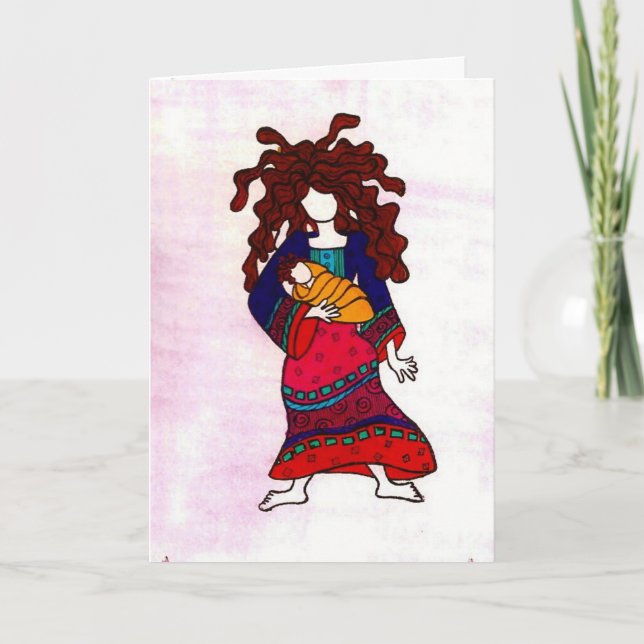 woman and child card (Front)