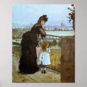 Woman and Child on a Balcony (Morisot 1872) Poster