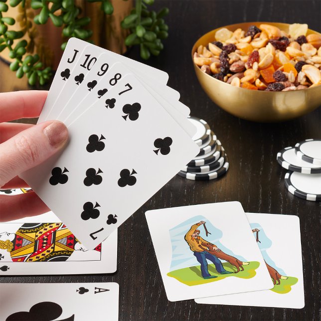 Woman and Dog Playing Fetch Cards (Creator Uploaded)