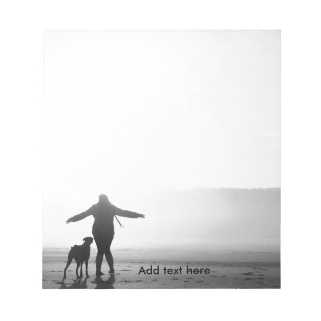 Woman and Dog - The Only Ones in the World Notepad (Front)