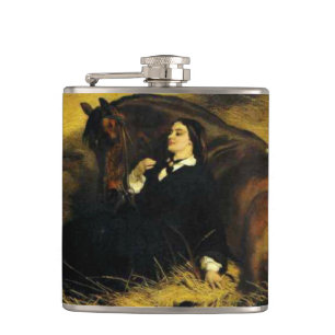 Woman and Horse Hip Flask