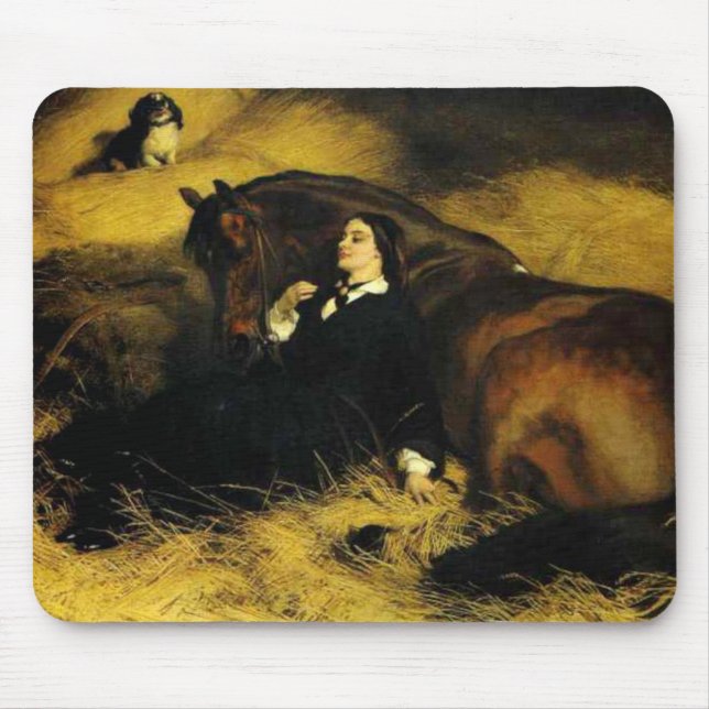 Woman and Horse Mouse Pad (Front)