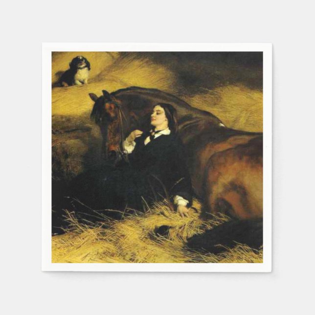 Woman and Horse Napkin (Front)