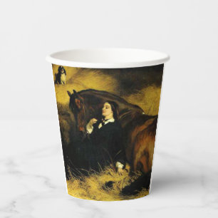 Woman and Horse Paper Cups