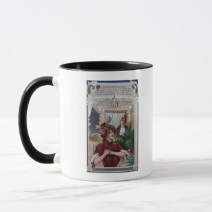 Woman and Man Pillars on Sides Mug