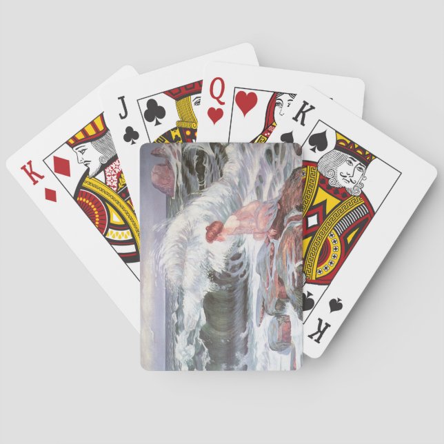Woman and the Wave (by Frantisek Kupka) Playing Cards (Back)