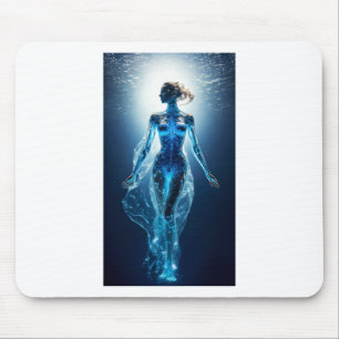 Woman Ascends Ii Sticker Mouse Pad