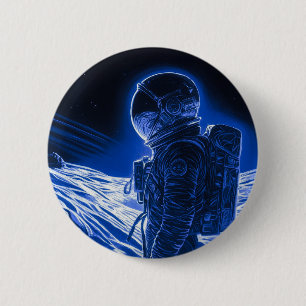 Woman Astronaut 6 Cm Round Badge