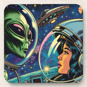 Woman Astronaut Meets Extraterrestrial Alien Coaster