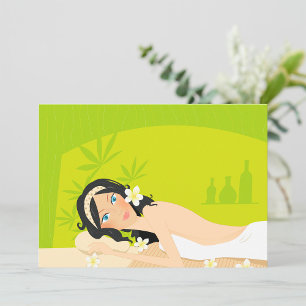 Woman At A Spa Invitations
