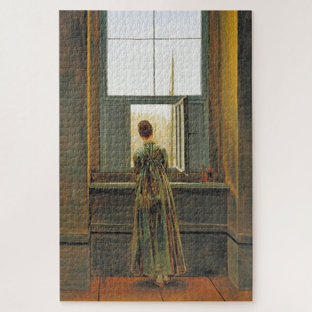 Woman at a Window: A Romantic View Edition 2 Jigsaw Puzzle (Vertical)