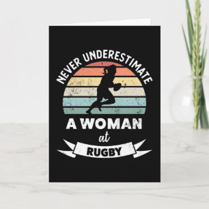 Woman at Rugby Funny Sports Gift Mum Card