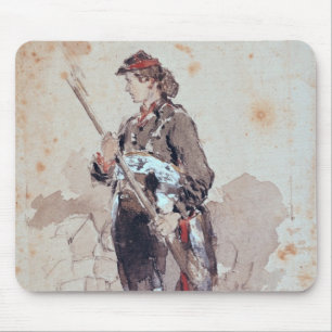 Woman at the Hotel de Ville Mouse Pad