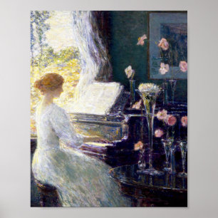 Woman at the Piano by Childe Hassam  Poster