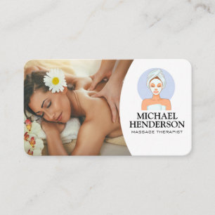 Woman at the Spa Hotel Resort Business Card