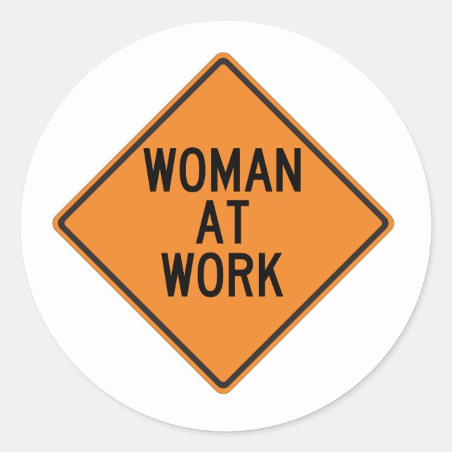 Woman at Work Sticker (Front)