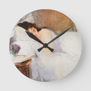 Woman Awakening, 1876 (oil on canvas) Round Clock