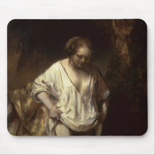 Woman Bathing in a Stream, 1654 Mouse Pad