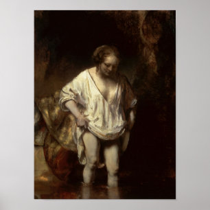 Woman Bathing in a Stream, 1654 Poster
