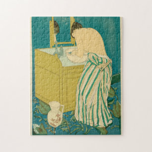 Woman Bathing poster Jigsaw Puzzle